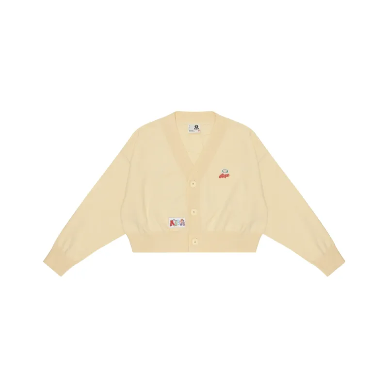 Aape Logo appliqué V neck Cardigan-0