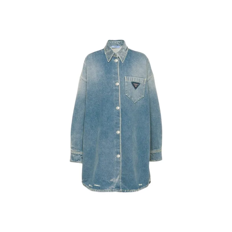 PRADA Shirt Women's Medium Blue-0