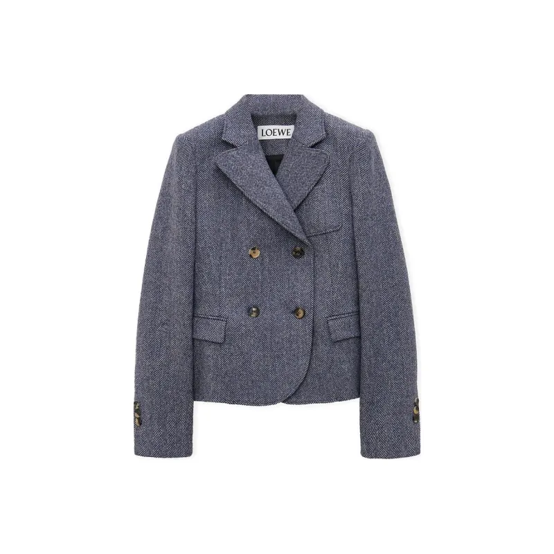 LOEWE Tailored Jacket 'Blue Melange'-0