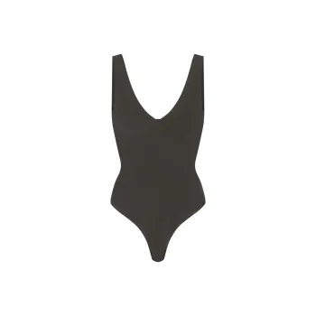 SKIMS SS24 Summer Collection OUTDOOR PLUNGE BODYSUIT Bodysuits Women's Washed Onyx/Washable Agate