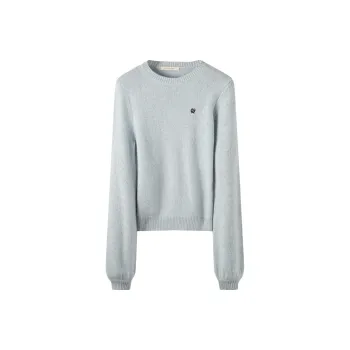 SPRING BAMBOO Cashmere Sweater Women's Blue Pointillism