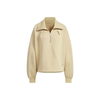 Adidas Spacer 1/2 Zip Track Top Sweatshirt Women's Light Khaki