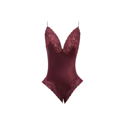 SAINT LAURENT SS24 Jumpsuit Women's Bordeaux