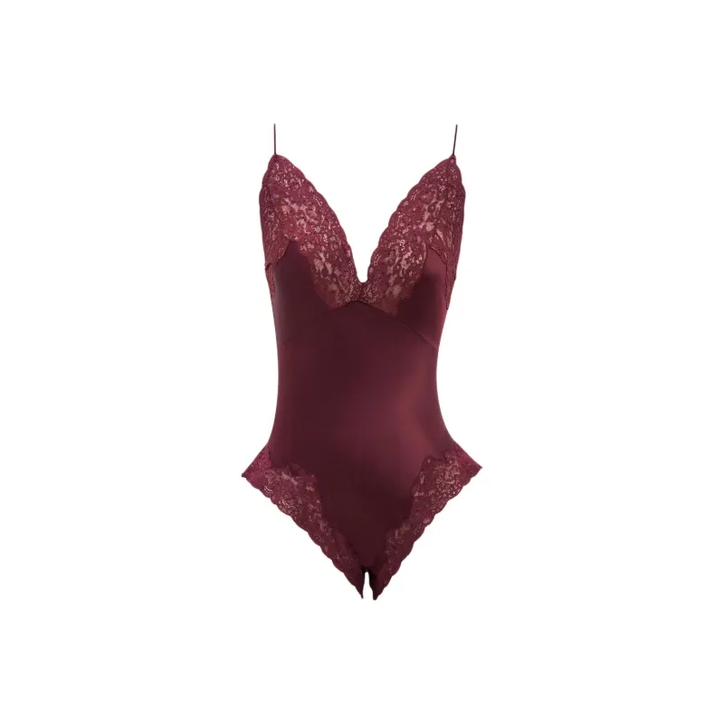 SAINT LAURENT SS24 Jumpsuit Women's Bordeaux-0