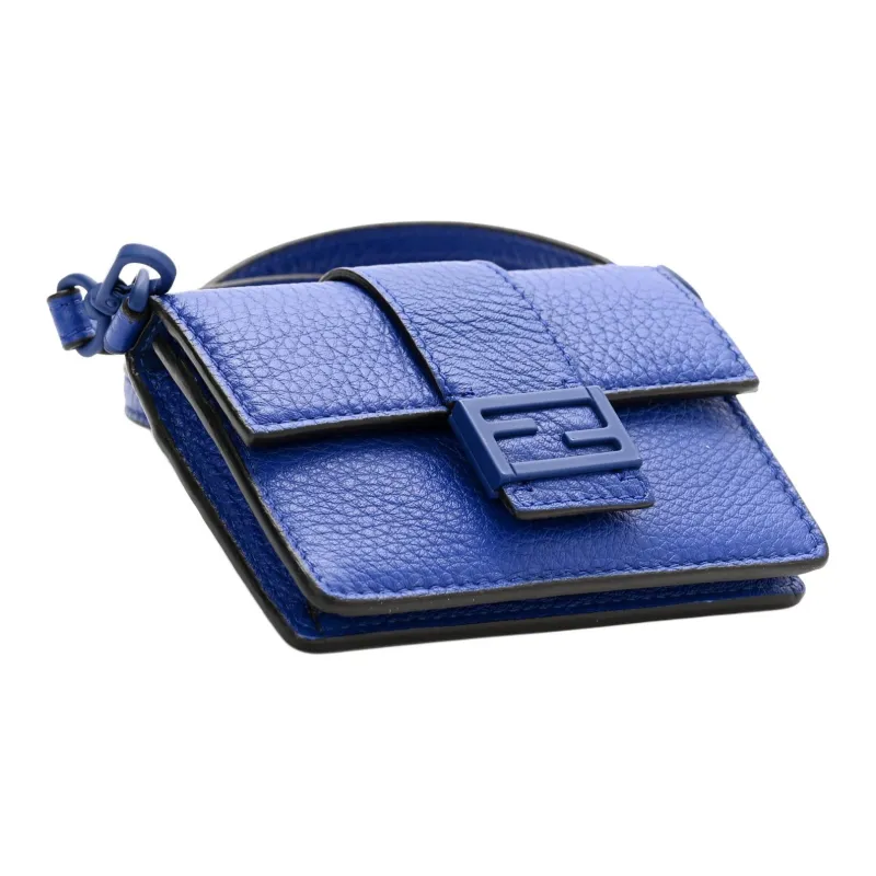 FENDI Baguette Calfskin Baguette Bag Clutch Shoulder Bag Crossbody Bag Regular Men's Blue-3