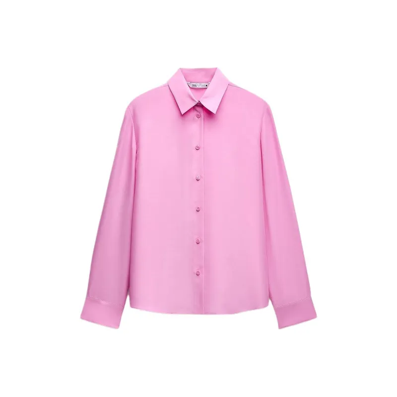 ZARA ZW Series Shirts Women's Pink-0