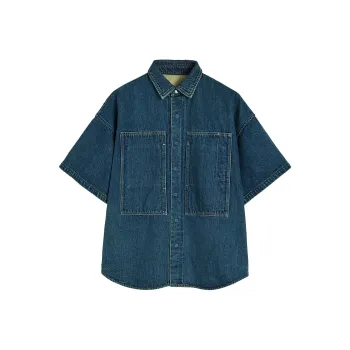 JIL SANDER Concealed Button Fastening Denim Shirt