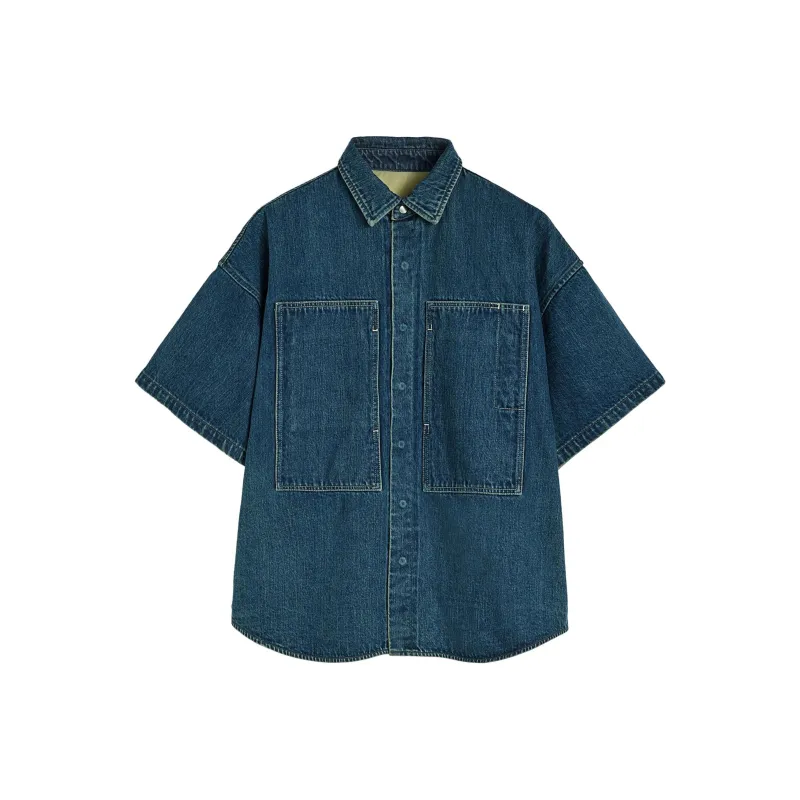 JIL SANDER Concealed Button Fastening Denim Shirt-0