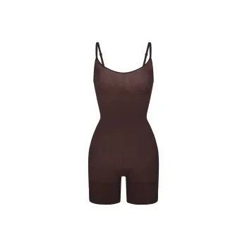 SKIMS EVERYDAY SCULPT MID THIGH BODYSUIT Bodysuits Women's ESPRESSO/Dark Coffee Color