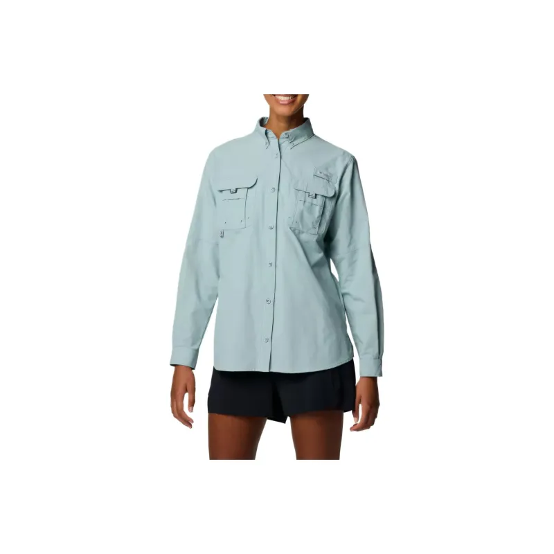Columbia PFG Bahama 2 Shirt Women's Fragmented Blue-0