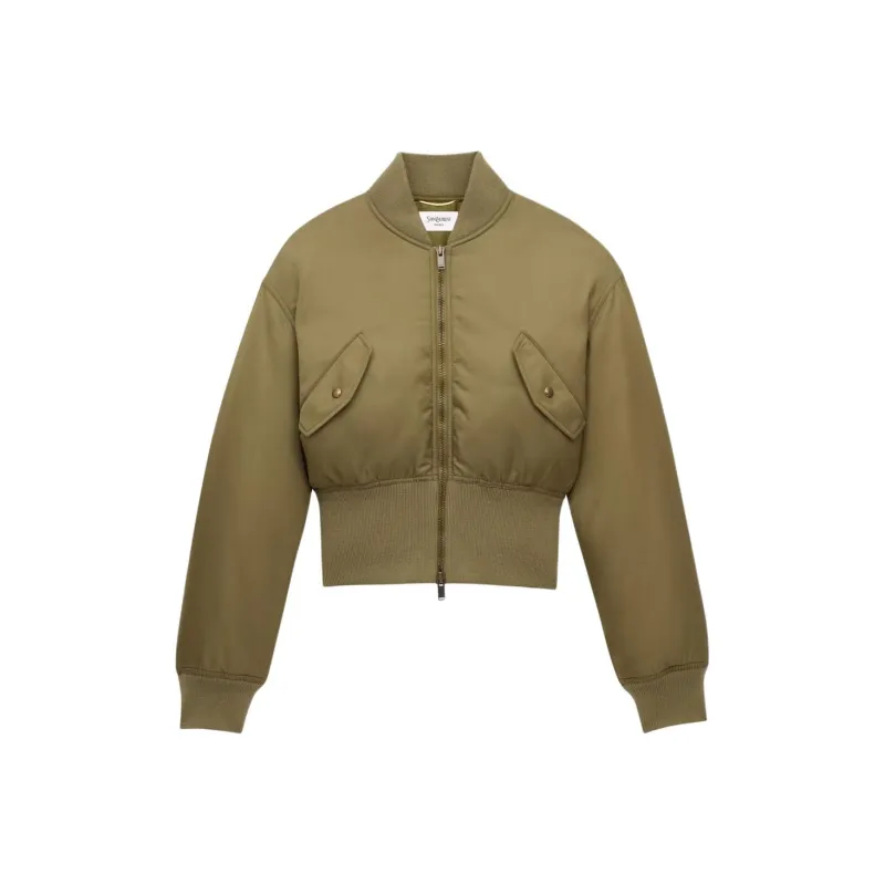 SAINT LAURENT Zip up Bomber Jacket-0