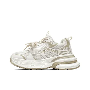 AOKANG Chunky Sneakers Women's Low Top Pearl Beige/Floating Silver