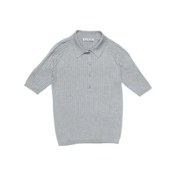 Acne Studios Short Sleeved Ribbed Polo Shirt