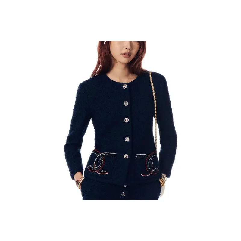 CHANEL Knitwear Women's Blue-0