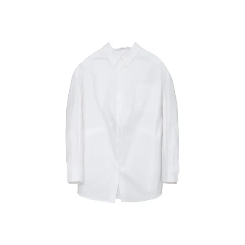 Fstudio Swan Tail Style Cardigan Shirt Women's White