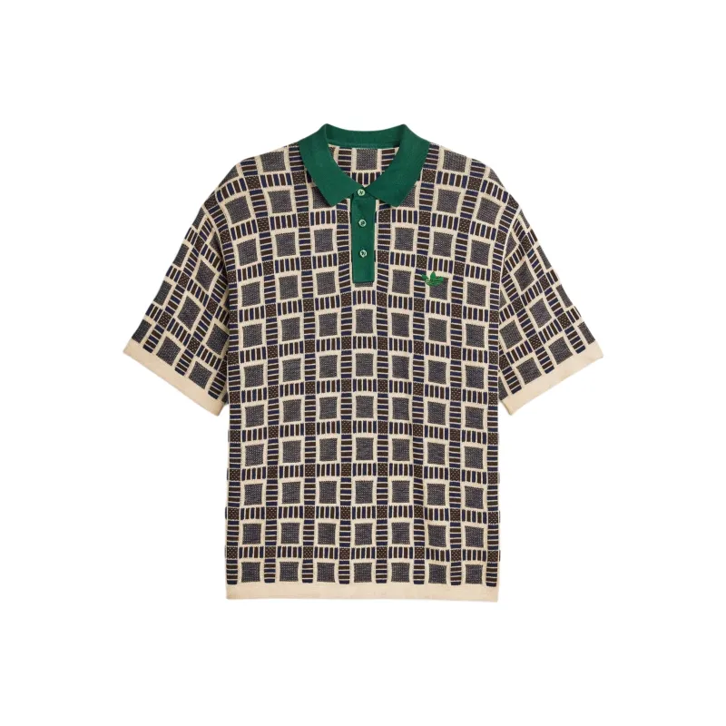 Adidas X Brain Dead Patterned jacquard Polo Shirt-0