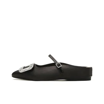 Bamiti Rubber Sole Quiet Slip Resistant Closed Toe Slippers Women's