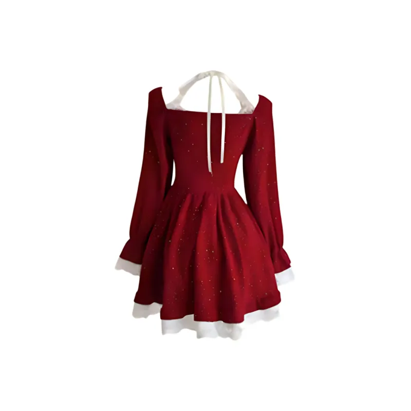 JOSR Long Sleeved Dress Women's Red-1