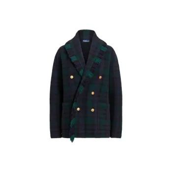 Polo Ralph Lauren Plaid Double-breasted Wool Blazer