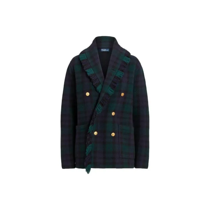 Polo Ralph Lauren Plaid Double-breasted Wool Blazer-0