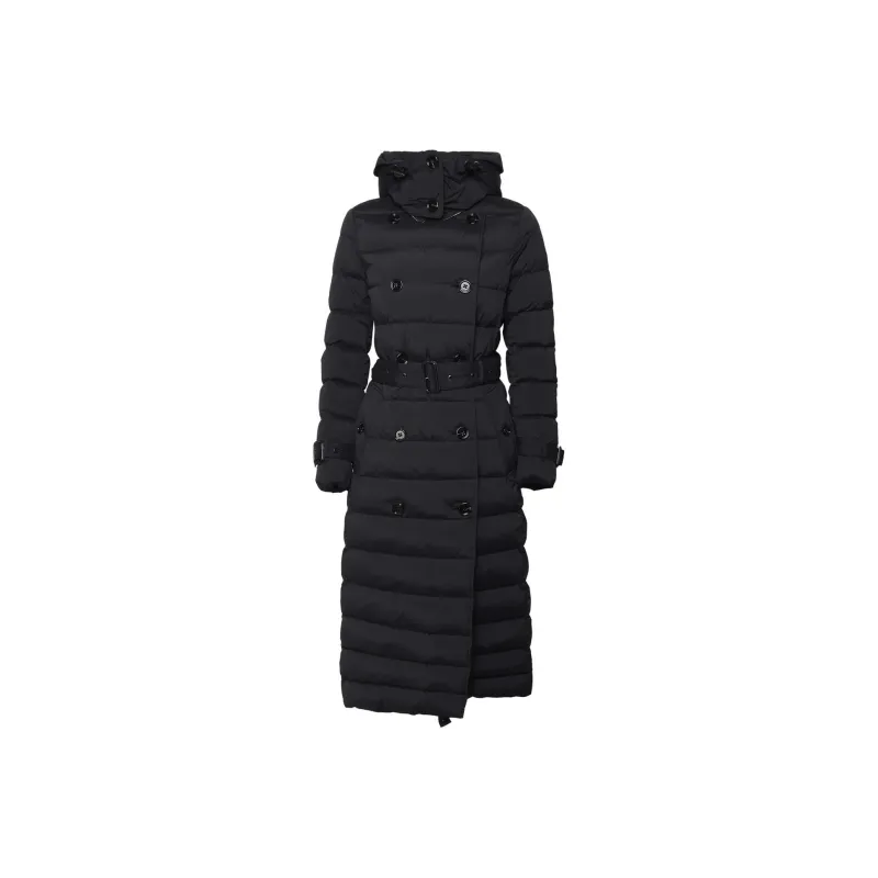 Burberry Double Breasted Hooded Belted Down Coat-0