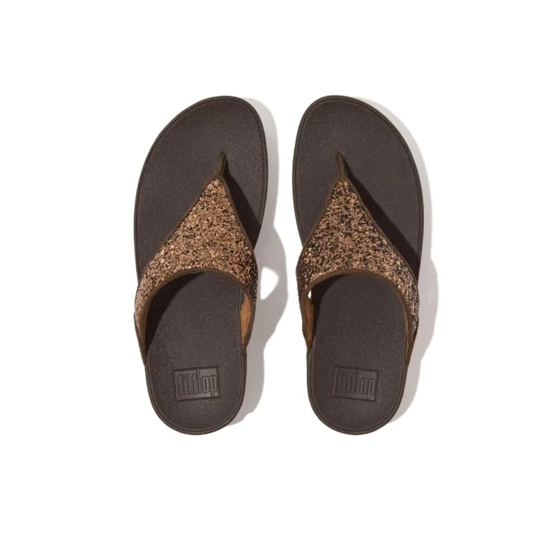 FITFLOP Rubber Sole Slip Resistant Flip Flops Women's Black Gold-2