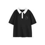 Black with White Collar