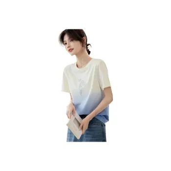 XWI T Shirt Women's Blue Gradient Ecru