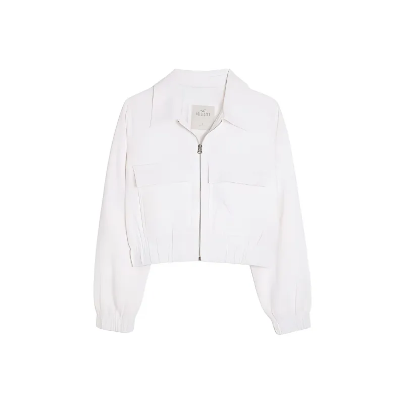 Hollister Jackets Coats Women's White-0