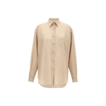 MOSCHINO Long Sleeevd Curved Hem Shirt