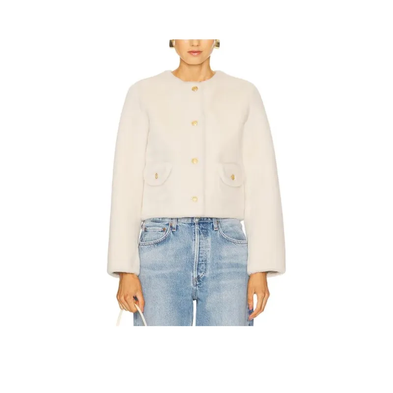 LOVESHACKFANCY Jackets Coats Women's White-0