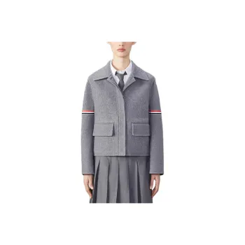 THOM BROWNE Grosgrain stripe Brushed Jacket
