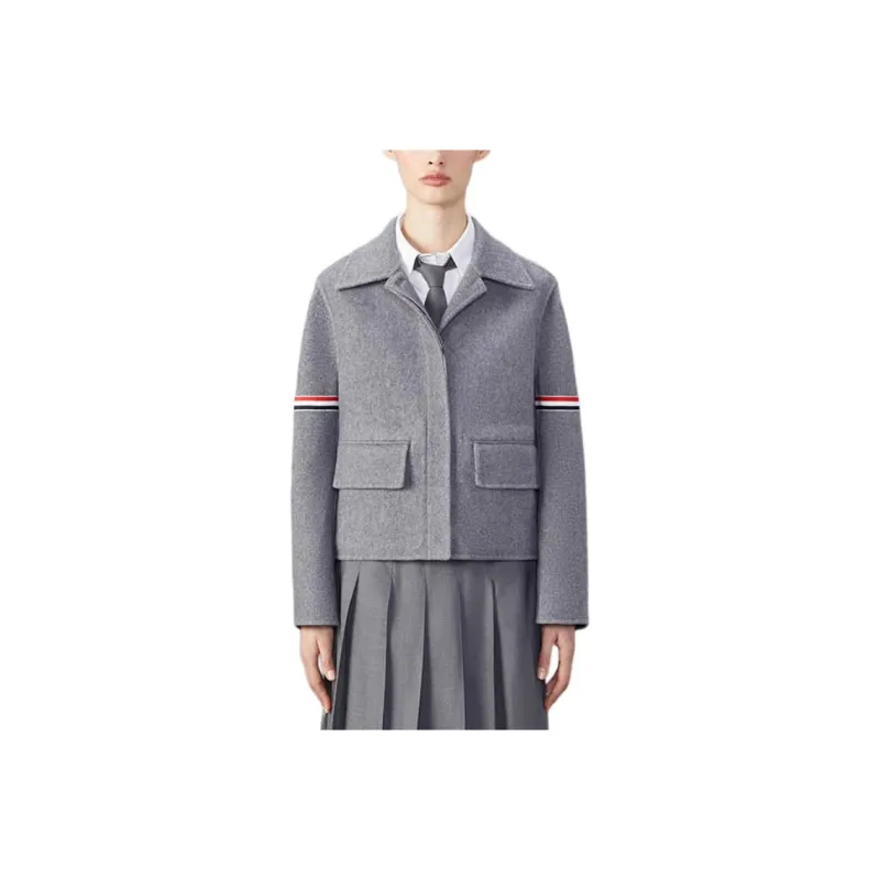 THOM BROWNE Grosgrain stripe Brushed Jacket-0
