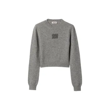 MIU MIU SS24 Cashmere Sweater Women's Gray