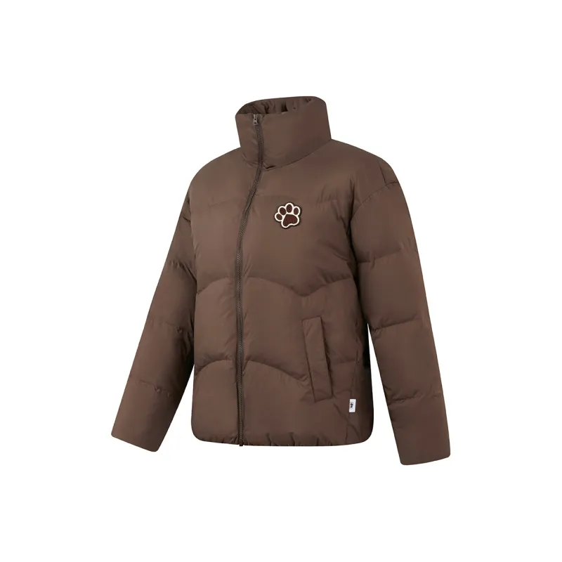 QIAODAN Sports Life Collection Down Jacket Women's Gray Brown Tan-0