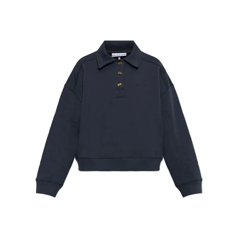 GANNI Logo Embroidered Sweatshirt-0