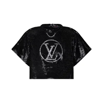 LOUIS VUITTON Lv Circle Sequin Crop Top