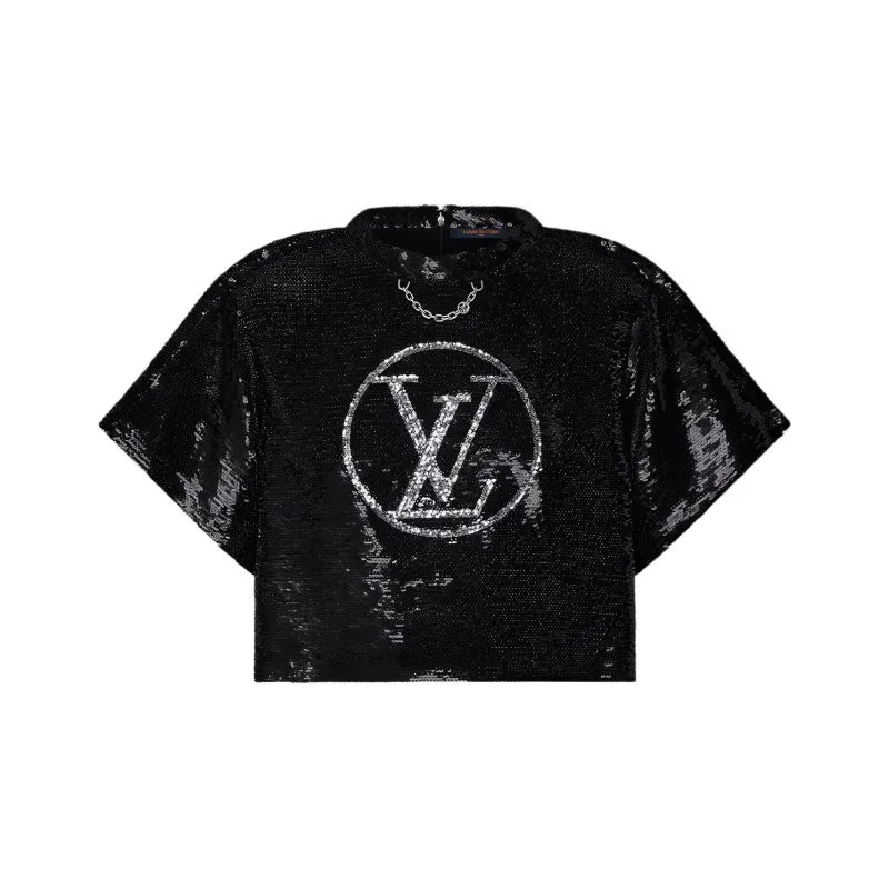 LOUIS VUITTON Lv Circle Sequin Crop Top-0