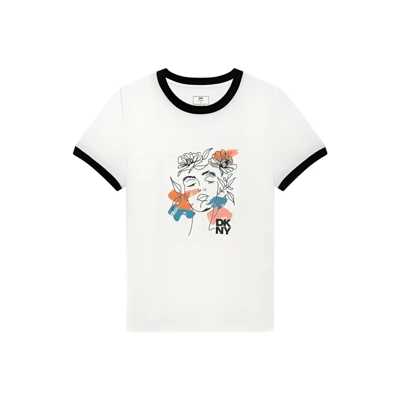 DKNY Regular T Shirt Women's White-0
