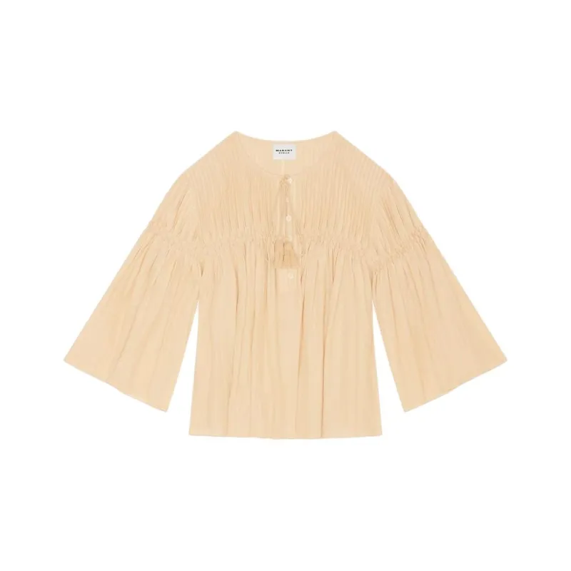 ISABEL MARANT ETOILE Axeliana Pintuck-detail Blouse-0