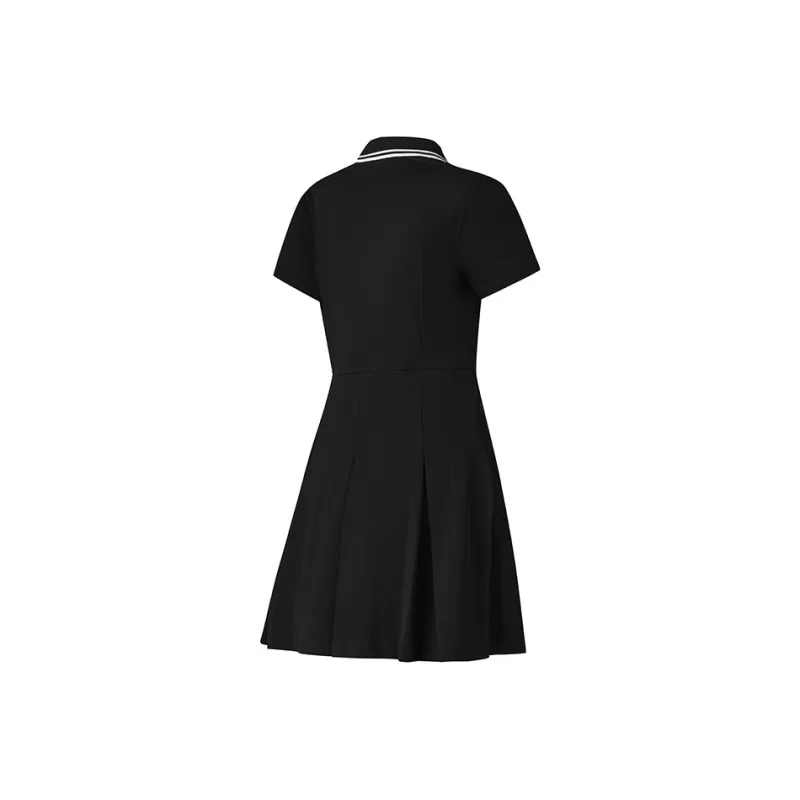FILA Golf Series Short Sleeved Dress Women's Pitch Black BK-1