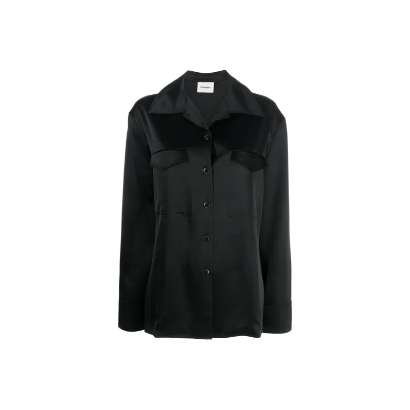 NANUSHKA Justina Satin Long sleeve Shirt-0
