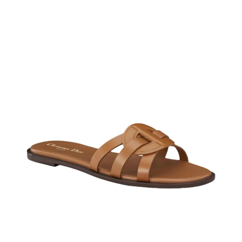 DIOR D Club Slip Resistant Slide Slippers Women's Camel-2