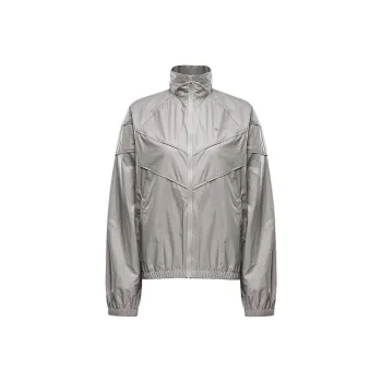 Nike Windrunner Jackets Coats Women's Light Iron Ore/Flat White Aluminum