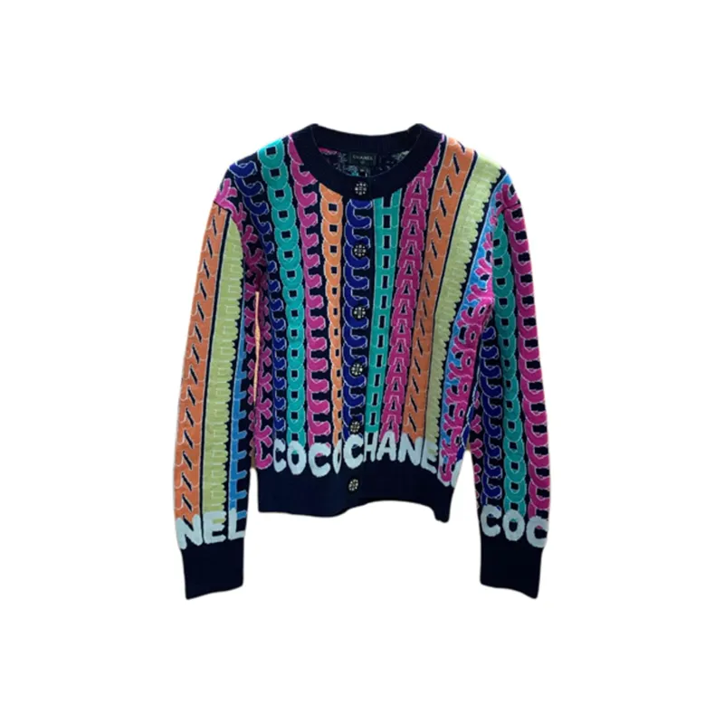 CHANEL Cashmere Sweater Women's Marine Blue-0
