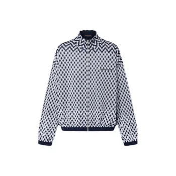 LOUIS VUITTON Graphic Damier Zip-Up Jacket
