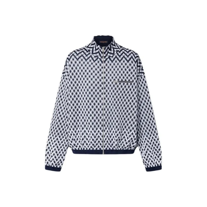 LOUIS VUITTON Graphic Damier Zip-Up Jacket-0