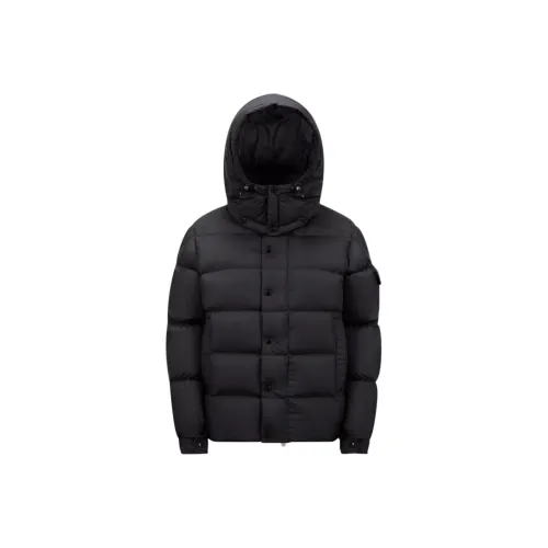 Moncler Logo Patch Zip Up Padded Coat