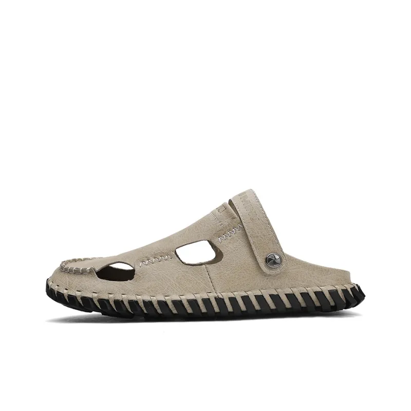 Eminu Rubber Sole Odor Resistant Closed Toe Slippers Men's-0