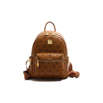 Yalu PU Backpack Large Size Women's Brown/White/Pink/Black